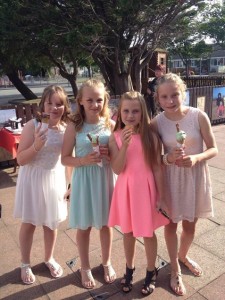 Girls enjoying icecream